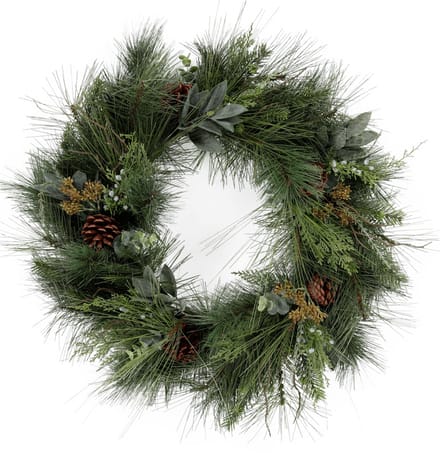 Viv! Home Luxuries Kerstkrans met Dennenappels - groen - Ø60cm