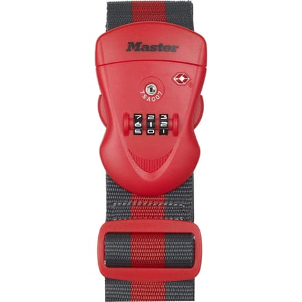 MasterLock - Kofferriem met TSA Slot - 190 cm - Rood/Zwart