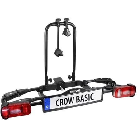 Fietsendrager op vouwbare trekhaak voor 2 fietsen Eufab Crow Basic