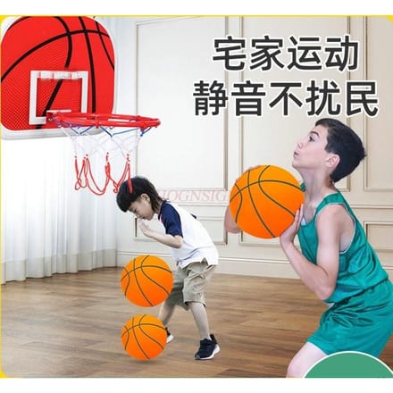 Stille Basketbal Kinderen Stille Klappende Binnen Schiet Training Elastisch Groot Spons Klein Leer Bal Speelgoed