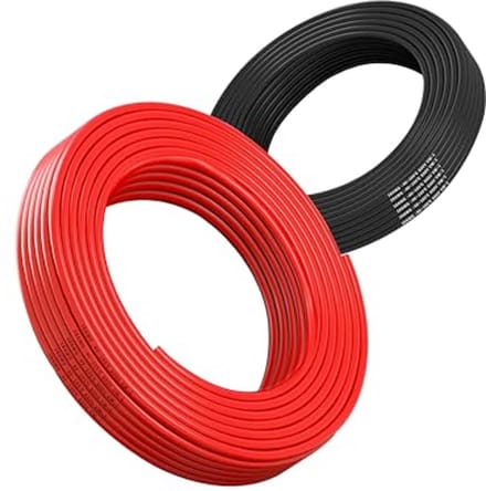 Flexibele 10AWG elektrische draadkabel 2 x 5 meter – Hoge temperatuur, zuurstofvrij, meervoudig vertind koper