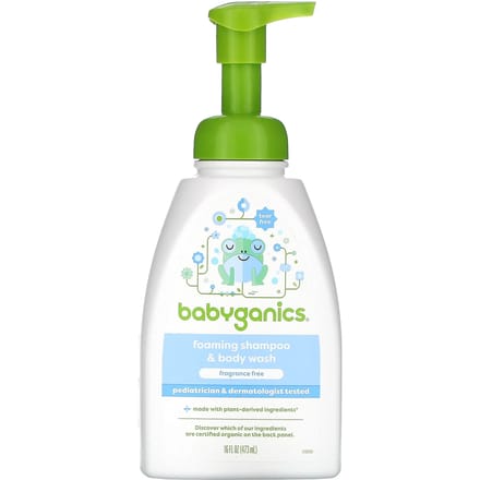 Babyganics, shampoing et gel douche, sans parfum, 473 ml (473ml) white