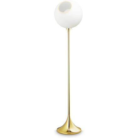 DESIGN BY US Ballroom vloerlamp, wit, glas, handgeblazen, dimbaar