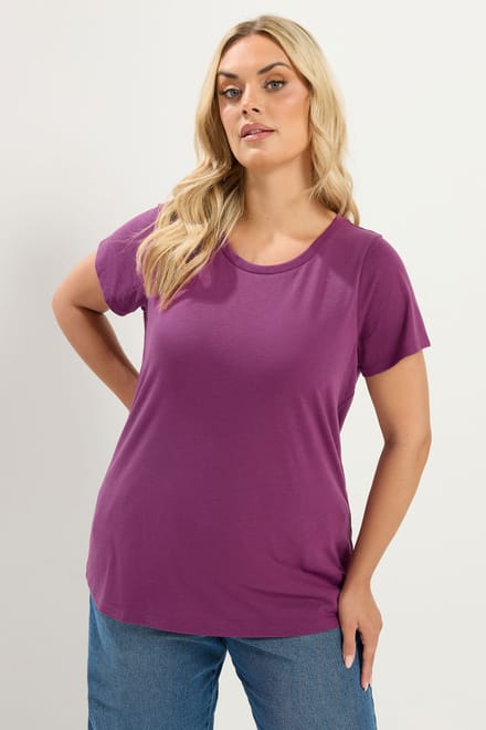 Yours 3Pack Paarse En Blauwe Core Basic Tshirts Size 40