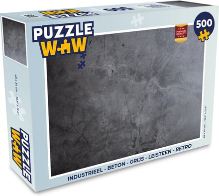 Puzzel Industrieel - Beton print - Grijs - Leisteen - Retro - Legpuzzel - Puzzel 500 stukjes