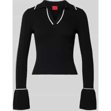 Slim fit gebreid shirt van viscosemix, model 'SAMUR'