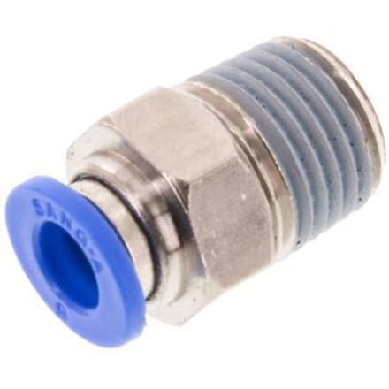 6mm x R1/4'' Messing/PA 66 Insteekfitting buitendraad NBR [5 Stuks]