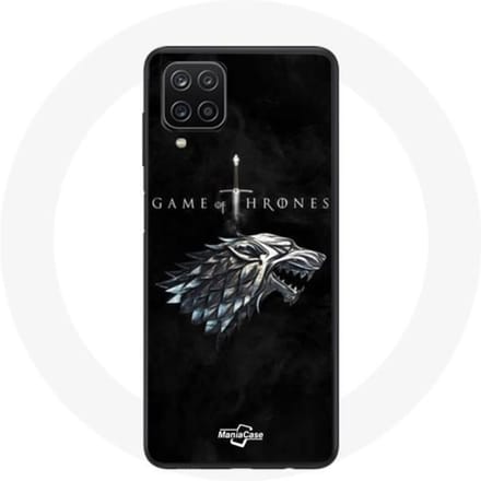 Coque pour Samsung Galaxy A12 Game of Thrones Saison 8 Le Trône de Fer La maison Stark Logo L'hiver