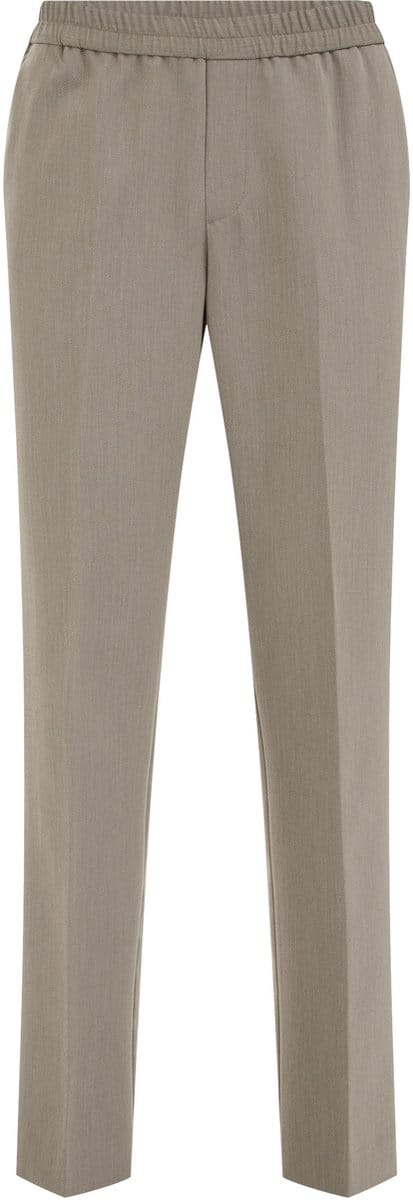 WE Fashion Heren straight leg pantalon met elastieken band