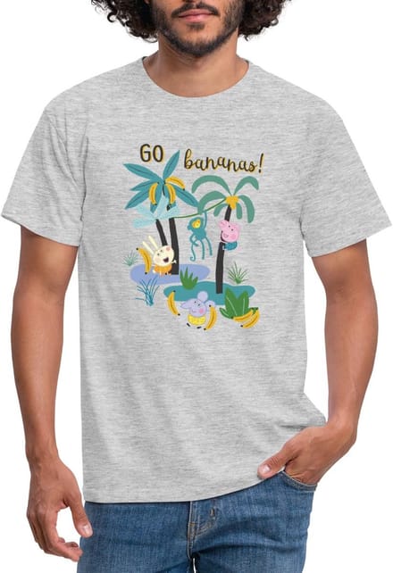 Peppa Pig Design Go Bananas T-Shirt Heren