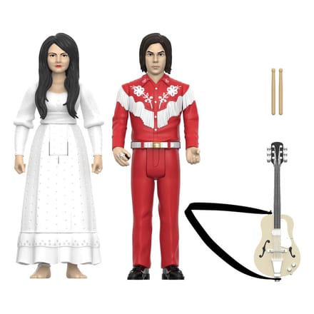 Super7 The White Stripes ReAction Action Figuur 2-Pack Wave 02 The White Stripes (Elephant) 10 cm Action Figuur