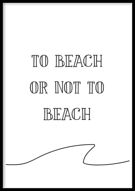 Poster – To Beach - 70x100cm