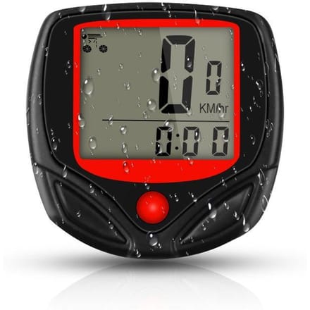 Fiets Snelheidsmeter Fiets Computer BN 518 Multifunctioneel Waterdichte Stopwatch Fiets MTB Kilometerteller Stopwatch Fiets Accessoires Black red gray