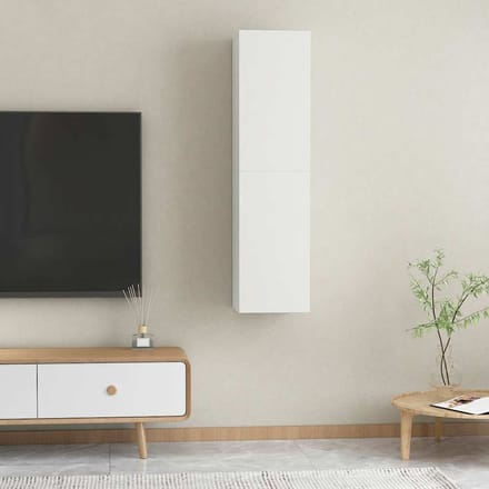 vidaXL - Tv-meubelen - 2 - st - 30,5x30x60 - cm - bewerkt - hout - wit