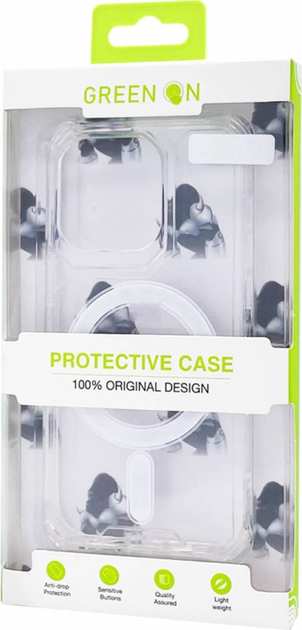 GREEN ON MagSafe Anti Shock Case geschikt voor iPhone 14 Plus - Clear