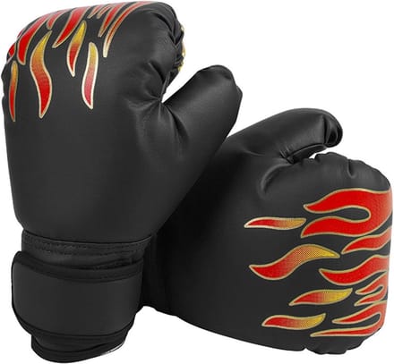 Bokshandschoenen Kinderen - Boks-accessoire Jeugd - Sporttraining - Optimale Demping - 3-9 Jaar - Zwart