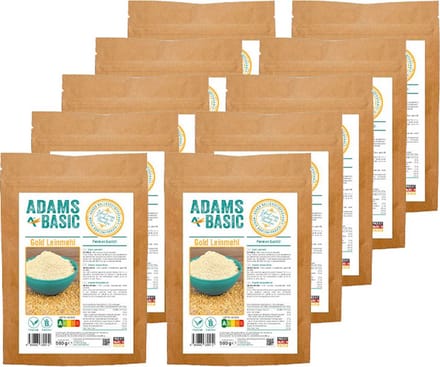 Adams Basic | Goldleinmehl (Gouden lijnzaadmeel) | 10 stuks | 10 x 500g