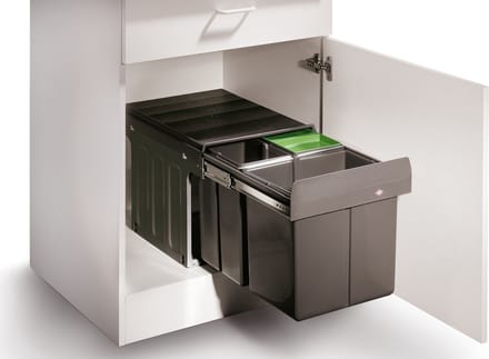 Wesco Trio Master Inbouw Prullenbak - 16 l + 2 x 8 l