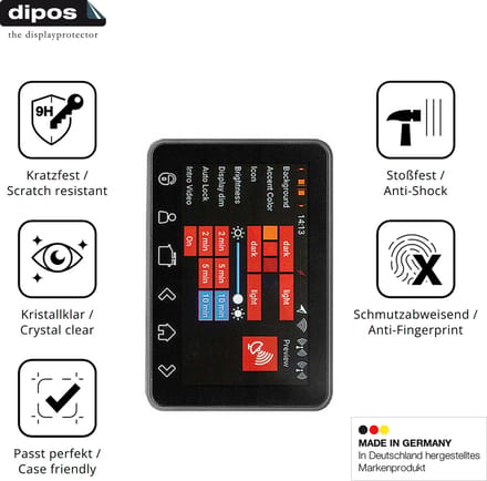 dipos – 2x Pantserfolie geschikt voor PowerBox Systems Core | 9H Screenprotector