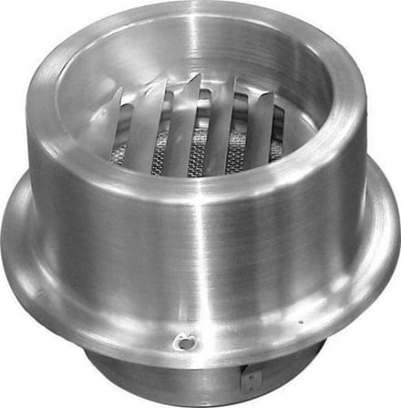 Airace RVS rond rooster met lamellen Ø 100mm