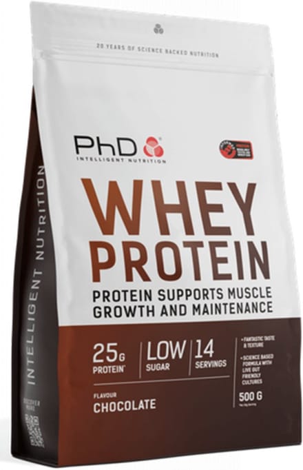 PhD Whey Protein (500g) Chocolate - Eiwitten - Wei-eiwit concentraat