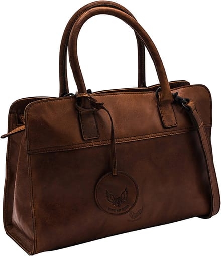 Rise of Rosa Brenton Medium Schoudertas Leer - Cognac