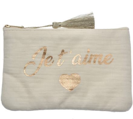 Clayre & Eef Toilettas Dames 17x11 cm Wit Synthetisch