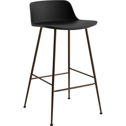&Tradition Rely Barstoel HW81 & HW86 - zwart - gebronsd - Hoogte 78,5 cm