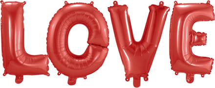Folieballon Tekst 16" 'Love' Rood 2