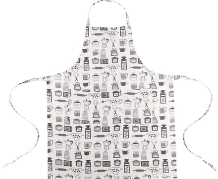 Kitchentools Schort zwart/wit 75x90cm