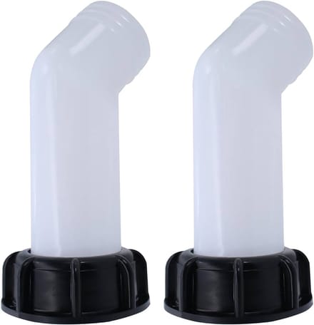 IBC uitloopkraan - handige IBC-adapter - set van 2 - kunststof - 60 x 6