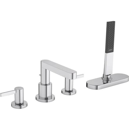 Hansgrohe Finoris - Badrandkraan, 4-gats, sBox, chroom 76444000