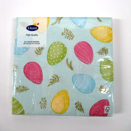 Duni servetten Pastel Eggs 3-laags 33x33