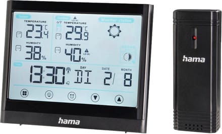 Hama Weerstation Full Touch Zwart