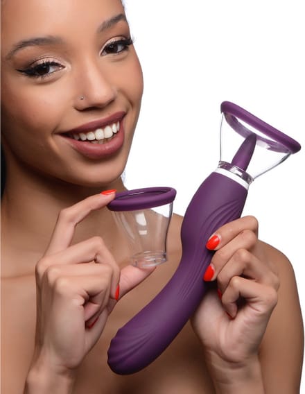 XR Brands - Lickgasm - 8x Licking and Sucking Vibrator - Purple