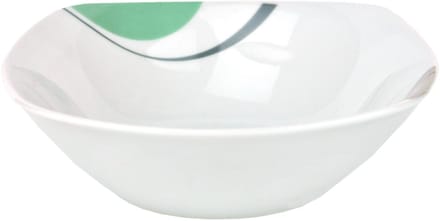 Graansaladekom Corona 14.2cm porselein wit met decoratie