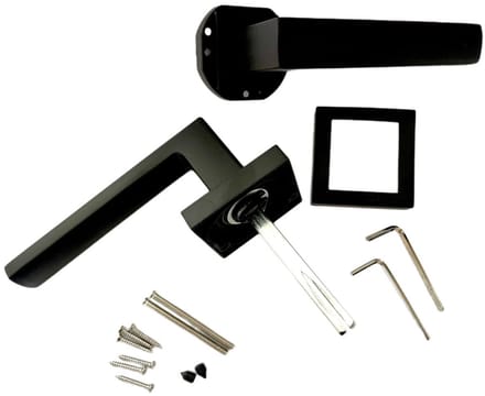 Stilo Modern KANT - Deurklink Binnendeuren Set - Met Sleutelrozetten - Vierkant Minimalistisch - Mat Zwart