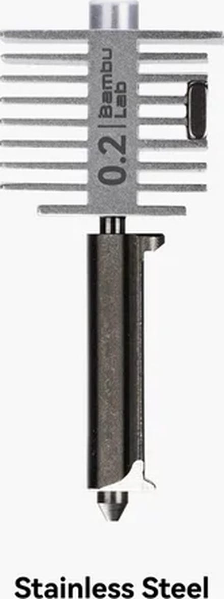 Bambu Lab 0.2mm Hotend Assemblage met RVS Nozzle - A1 Series