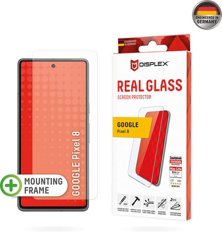 Displex Real Glass Premium Screenprotector met Applicator voor Google Pixel 8 - Transparant