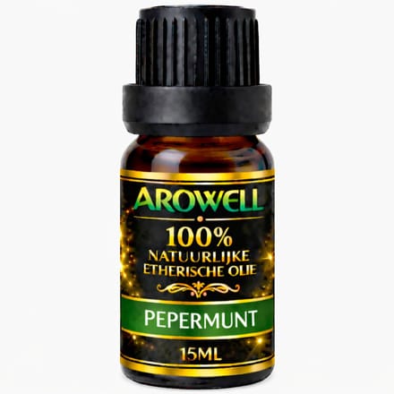 Arowell Pepermunt Etherische Olie – 15 ml – 100% Natuurlijk – Aromatherapie – Diffuser – Oliebrander – Sauna & Massage