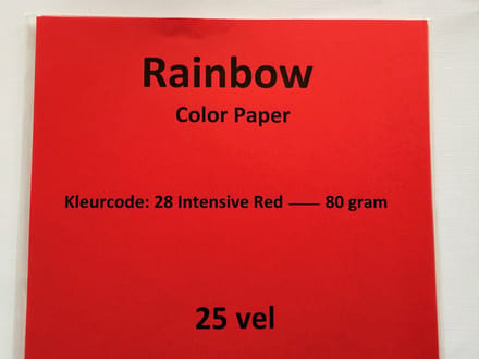 Rainbow KL-28 Intense rood 25 vel 80 gram papier