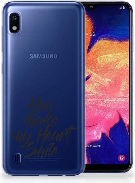 Samsung Galaxy A10 Siliconen hoesje met naam Heart Smile