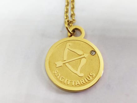 Mei's - Muse Zodiac Boogschutter - ketting dames - RVS goud - 45 t/m 50 cm