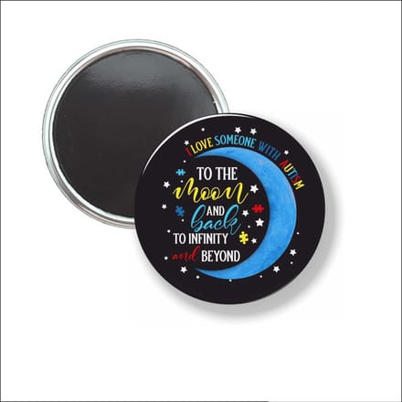 Button Met Magneet 58 MM - I Love Someone With Autism - NIET VOOR KLEDING