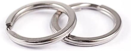 Doodadeals® Platte Sleutelringen 30 mm – 50 stuks Zilveren Splitringen Voor Sleutels & Knutselwerk