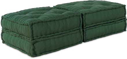 vidaXL - Modulebankeenheid - 2 - st - Stof - Groen - 140 - x - 70 - x - 36 - cm