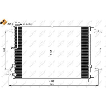 Condensator, airconditioning NRF 350059