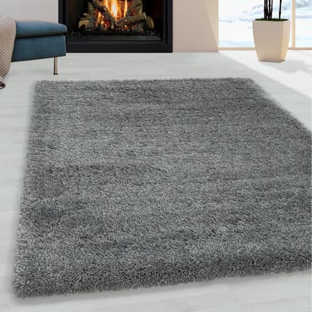Flycarpets Luna Vloerkleed - 80x150cm - Lichtgrijs - Hoogpolig