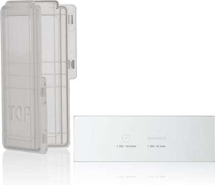 Bresser Microscoop - Objectglas - Met 1/10 en 1/100 Schaalverdeling