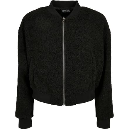 Urban Classics - Oversized Sherpa Bomber jacket - 5XL - Zwart
